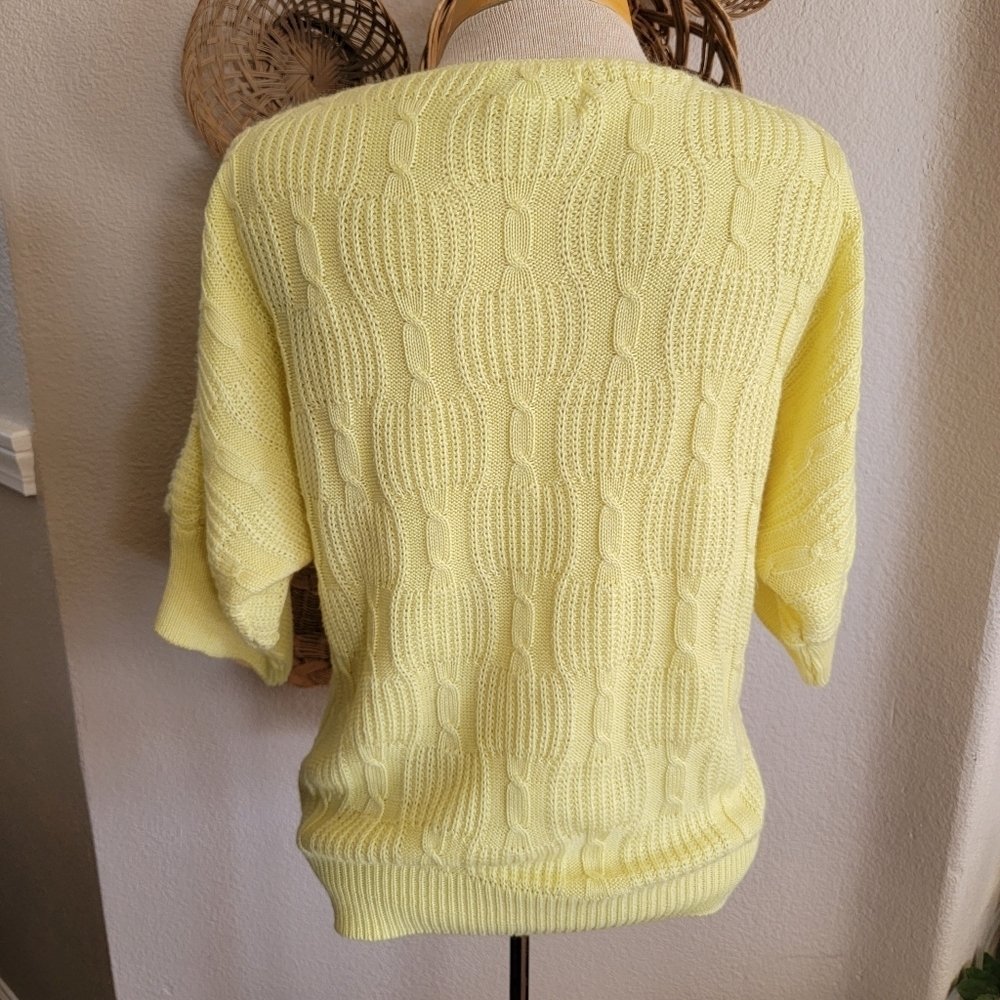 Vintage Billie Jo Soft Yellow Blousy Sweater - Picture 5 of 6